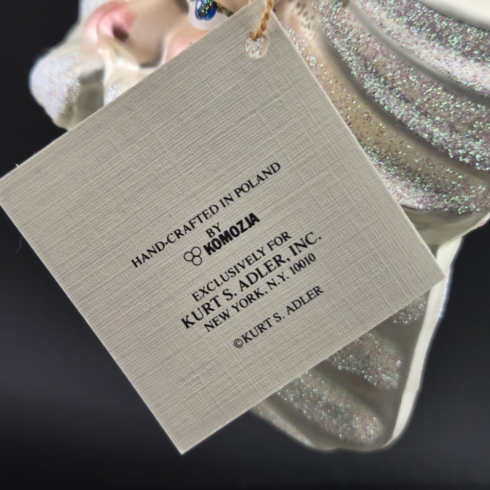 Kurt S. Adler Polonaise Sparkling Star Santa Hand Blown Christmas Ornament - Picture 7 of 8